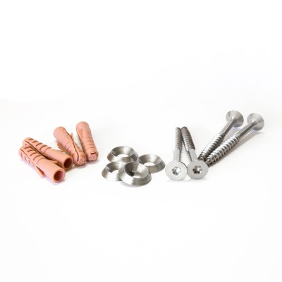 4x Senkkopfschrauben 60mm mit Scheibe und Dübel 4x Senkkopfschrauben 60mm mit Scheibe und Dübel