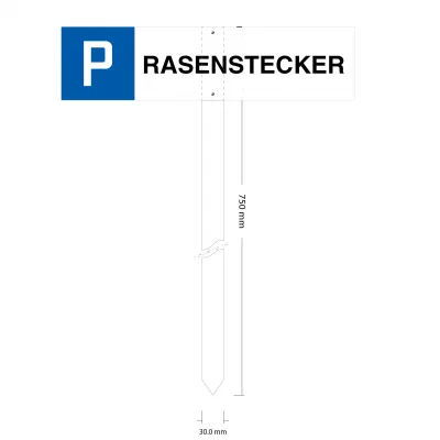 Rasenstecker für Parkplatzschilder