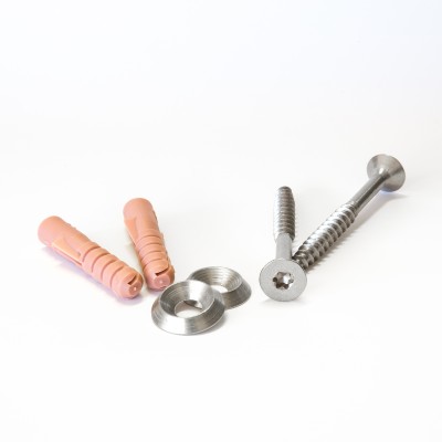 2x Senkkopfschrauben 60mm mit Scheibe und Dübel 2x Senkkopfschrauben 60mm mit Scheibe und Dübel